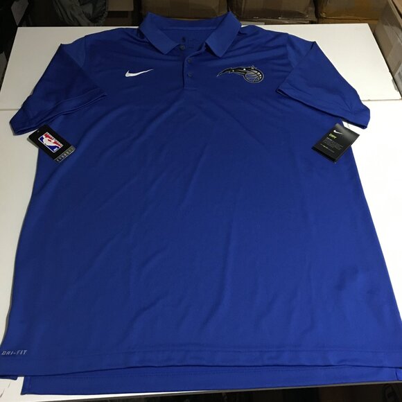 Orlando Magic Nike Mens XLT XL Tall Polo Shirt Blue Basketball NWT Dri Fit NBA - Picture 1 of 10